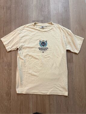 Cotton On x NBA Charlotte Hornets Embroidered Oversized Tee XS Cream